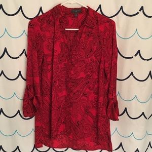 Limited xs long sleeve paisley top
